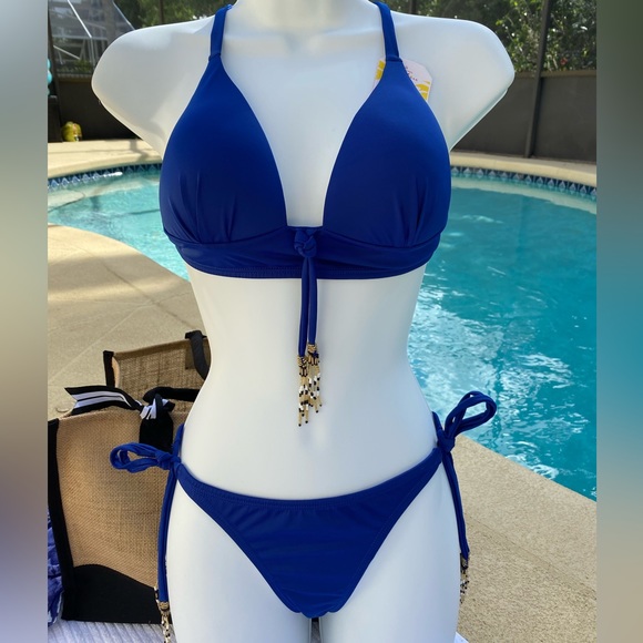 Blue bikini set. Imported. Made in Colombia - NEW with tags - Picture 2 of 13